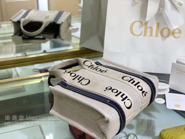 Chloe女包 克洛伊經典Woody Tote小號手袋 Chloe帆布托特包購物袋  jjh1249